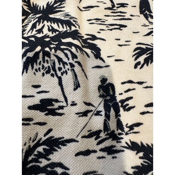 Polo Ralph Lauren Hawaiian Shirt XL Tropical Palm Print Short Sleeve Made Marian - Picture 9 of 10